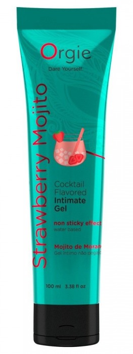 Съедобный интимный гель Orgie Lube Tube Cocktail Strawberry Mojito - 100 мл. - ORGIE - купить с доставкой в Ноябрьске