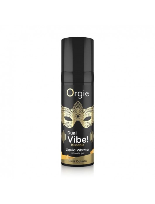 Съедобный гель Dual Vibe Pina Colada с эффектом вибрации и вкусом коктейля пина колада - 15 мл. - ORGIE - купить с доставкой в Ноябрьске