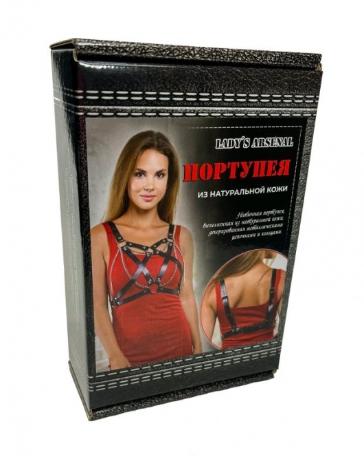 Портупея из натуральной кожи с цепочками - БДСМ Арсенал - купить с доставкой в Ноябрьске