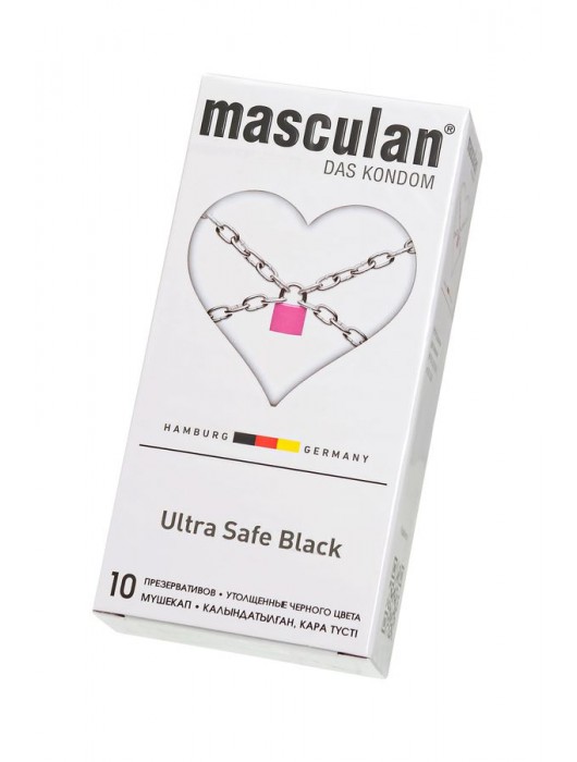 Ультрапрочные презервативы Masculan Ultra Safe Black - 10 шт. - Masculan - купить с доставкой в Ноябрьске