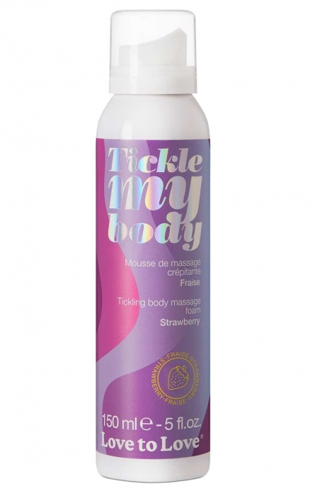 Массажная хрустящая пенка Tickle My Body Strawberry с ароматом клубники - 150 мл. - Love to Love - купить с доставкой в Ноябрьске