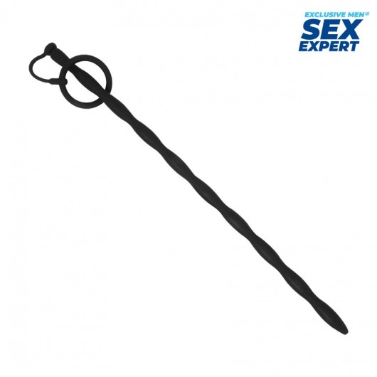 Черный стимулятор уретры Sex Expert - Sex Expert - купить с доставкой в Ноябрьске