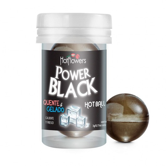 Интимный гель Power Black Hot Ball с охлаждающе-разогревающим эффектом (2 шарика по 3 гр.) - HotFlowers - купить с доставкой в Ноябрьске