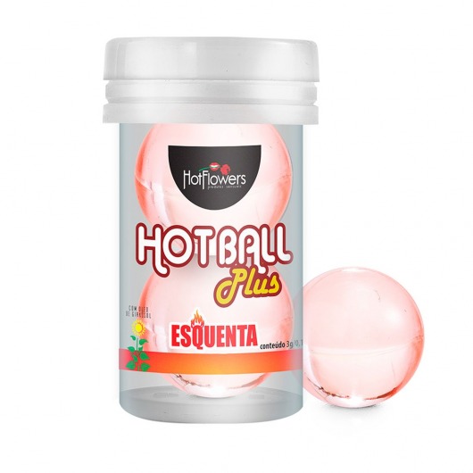 Лубрикант на масляной основе Hot Ball Plus с разогревающим эффектом (2 шарика по 3 гр.) - HotFlowers - купить с доставкой в Ноябрьске