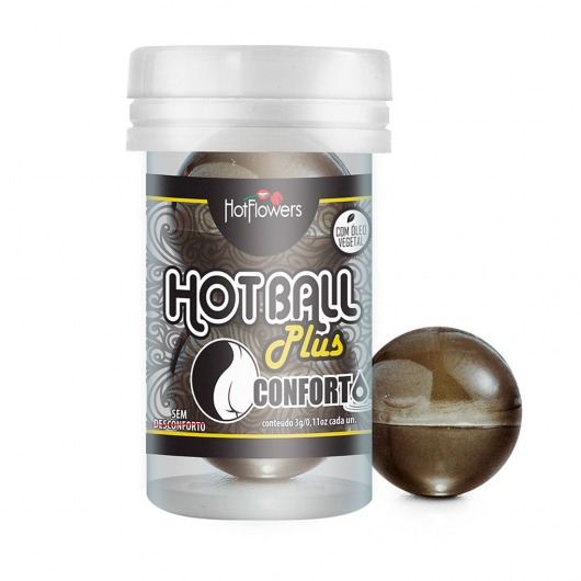 Анальный лубрикант на масляной основе Hot Ball Plus Conforto (2 шарика по 3 гр.) - HotFlowers - купить с доставкой в Ноябрьске