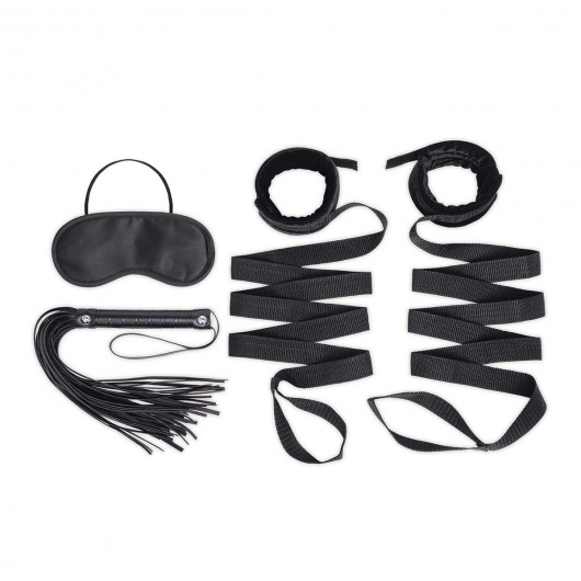 Эротический набор 4PC Bondage Bed Strap   Flogger Kit - Lux Fetish - купить с доставкой в Ноябрьске