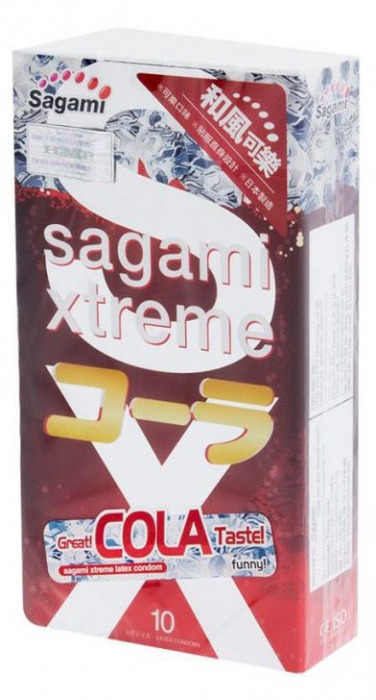 Ароматизированные презервативы Sagami Xtreme COLA - 10 шт. - Sagami - купить с доставкой в Ноябрьске