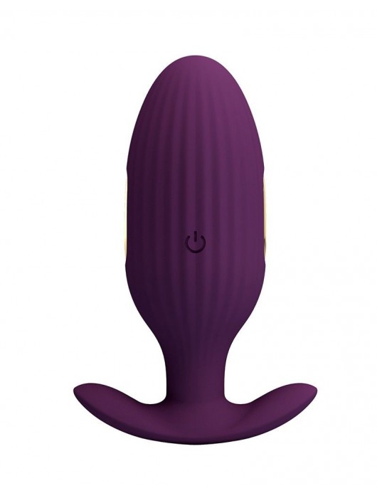 Фиолетовая анальная вибропробка с электростимуляцией Jefferson - 9,2 см. - Baile - купить с доставкой в Ноябрьске