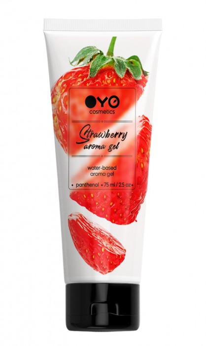 Лубрикант на водной основе OYO Aroma Gel Strawberry с ароматом клубники - 75 мл. - OYO - купить с доставкой в Ноябрьске