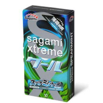 Презервативы Sagami Xtreme Mint с ароматом мяты - 10 шт. - Sagami - купить с доставкой в Ноябрьске