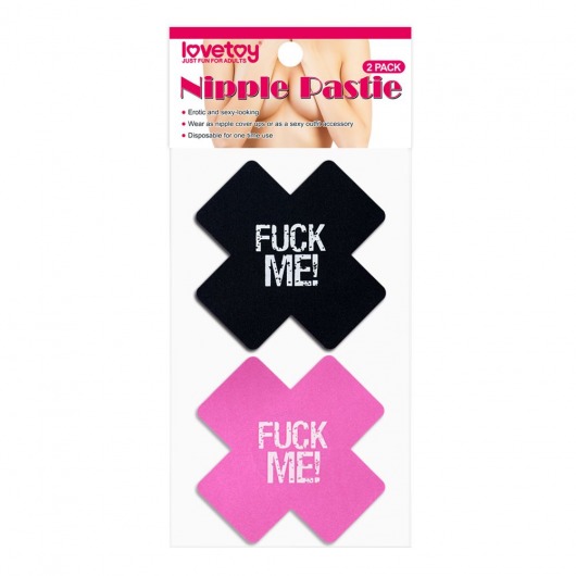 Набор из 2 пар пэстисов Cross Pattern Nipple Pasties - Lovetoy - купить с доставкой в Ноябрьске