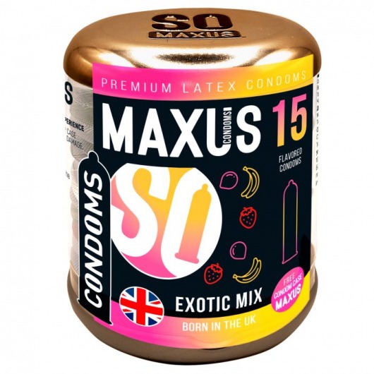 Ароматизированные презервативы Maxus Exotic Mix - 15 шт. - Maxus - купить с доставкой в Ноябрьске