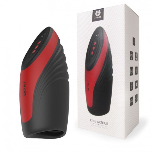 Черно-красный вибромастурбатор King Arthur - S-HANDE - в Ноябрьске купить с доставкой