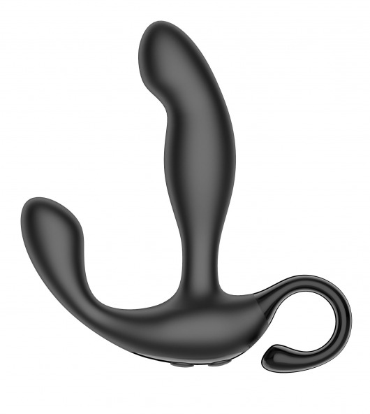 Черный вибромассажер простаты с эффектом фингеринга и пультом ДУ - Secwell - в Ноябрьске купить с доставкой