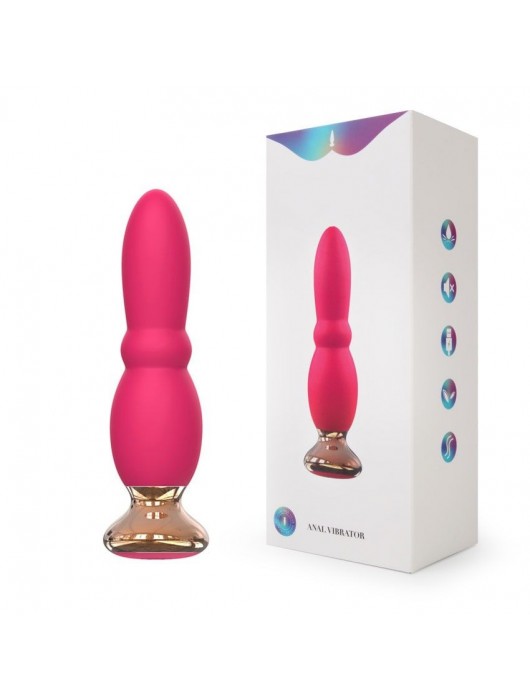 Розовый анальный вибромассажёр - 14,8 см. - I-MOON