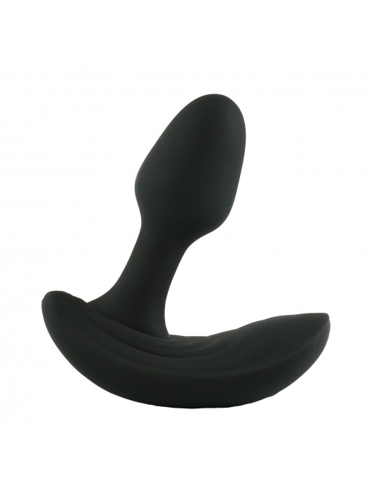 Черная вибропробка с функцией расширения и пультом ДУ Himeros - HOT planet