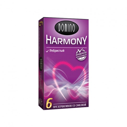 Презервативы с рёбрышками Domino Harmony - 6 шт. - Domino - купить с доставкой в Ноябрьске