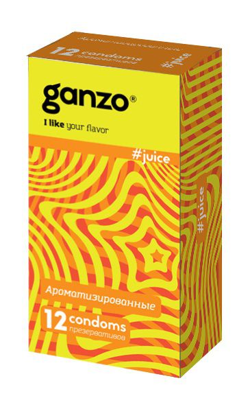 Ароматизированные презервативы Ganzo Juice - 12 шт. - Ganzo - купить с доставкой в Ноябрьске