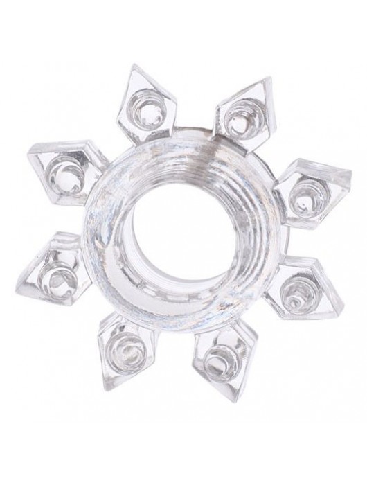 Прозрачное гелевое эрекционное кольцо-звезда - Toyfa Basic - в Ноябрьске купить с доставкой