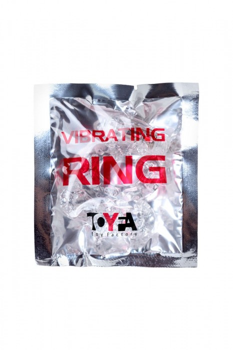 Прозрачное эрекционное кольцо с вибратором  и подхватом - Toyfa Basic - в Ноябрьске купить с доставкой