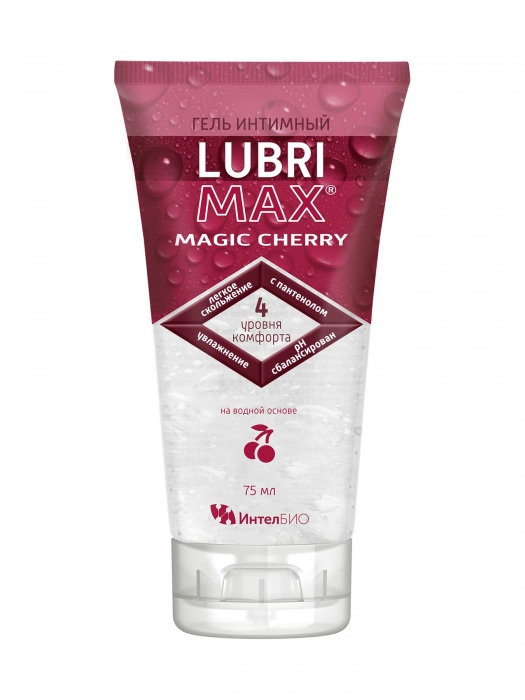 Интимный гель-смазка на водной основе Lubrimax Magic Cherry - 75 мл. - ИнтелБИО - купить с доставкой в Ноябрьске