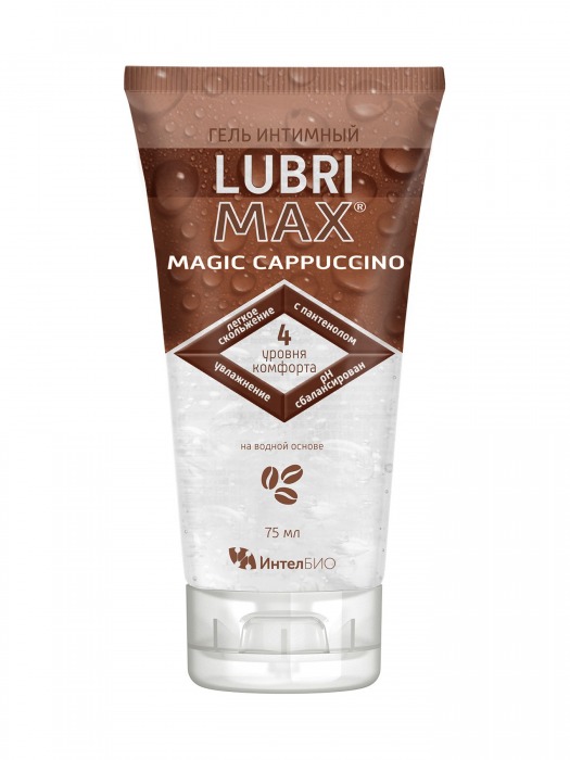 Интимный гель-смазка на водной основе Lubrimax Magic Cappuccino - 75 мл. - ИнтелБИО - купить с доставкой в Ноябрьске