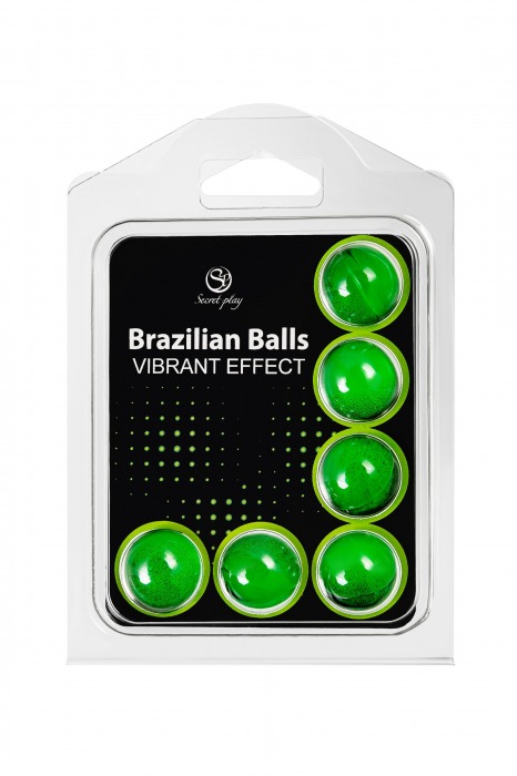 Набор из 6 шариков с массажным маслом Brazilian Balls с эффектом вибрации - Secret Play - купить с доставкой в Ноябрьске