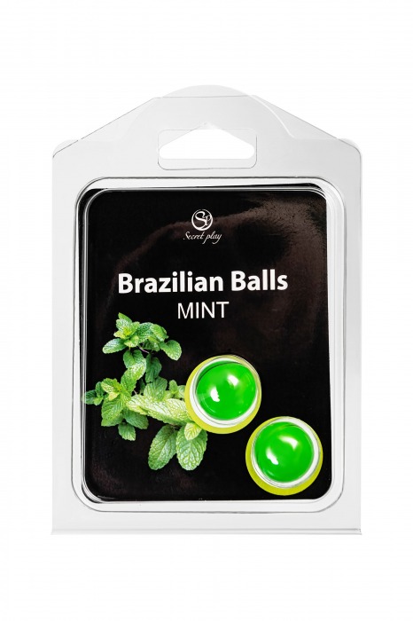 Набор из 2 шариков с массажным маслом Brazilian Balls с ароматом мяты - Secret Play - купить с доставкой в Ноябрьске