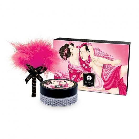 Массажная пудра с ароматом малины Raspberry Feeling - Shunga - купить с доставкой в Ноябрьске