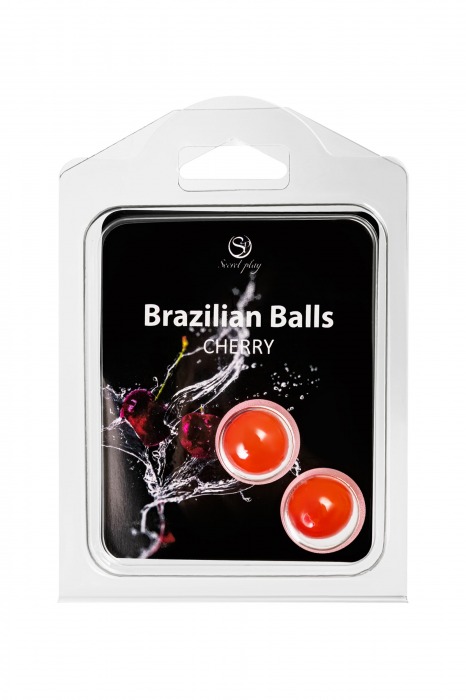 Набор из 2 шариков с массажным маслом Brazilian Balls с ароматом вишни - Secret Play - купить с доставкой в Ноябрьске