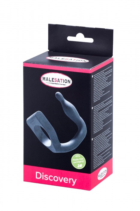 Эрекционное кольцо с вибровтулкой Discovery - MALESATION - в Ноябрьске купить с доставкой