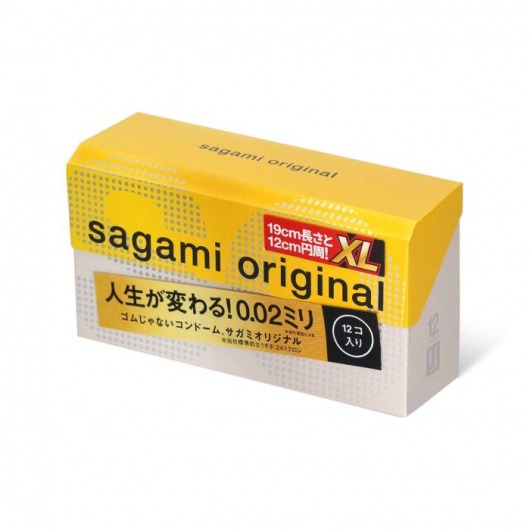 Презервативы увеличенного размера Sagami Original 0.02 XL-size - 12 шт. - Sagami - купить с доставкой в Ноябрьске