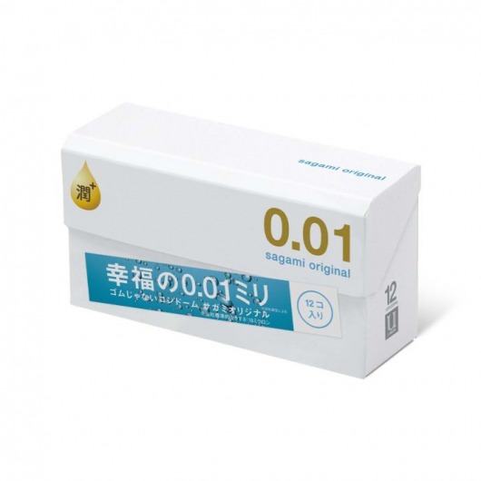 Увлажнённые презервативы Sagami Original 0.01 Extra Lub - 12 шт. - Sagami - купить с доставкой в Ноябрьске