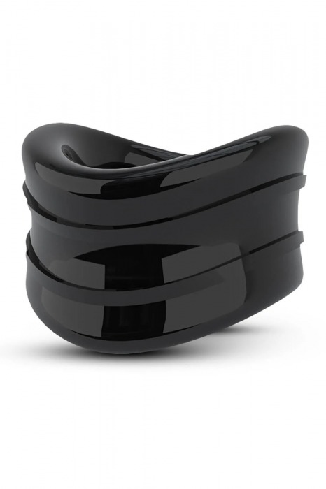 Черное эрекционное кольцо на мошонку Beef Ball Stretcher Snug - Blush Novelties - в Ноябрьске купить с доставкой