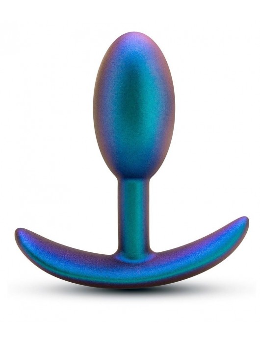 Синяя анальная пробка со смещенным центром тяжести The Nebula Plug - 9 см. - Blush Novelties