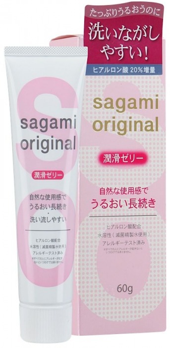 Гель-смазка на водной основе Sagami Original - 60 гр. - Sagami - купить с доставкой в Ноябрьске