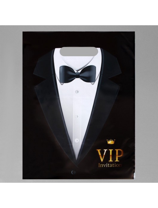 Пакет «Смокинг VIP» полиэтиленовый с вырубной ручкой (30х40 см) - UPAK LAND - купить с доставкой в Ноябрьске