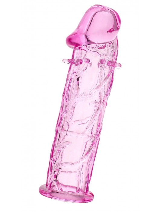 Розовая насадка фаллической формы - 12,5 см. - A-toys - в Ноябрьске купить с доставкой