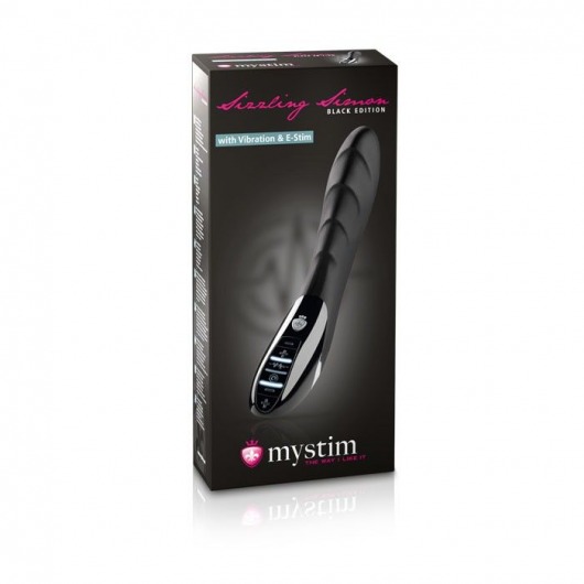 Вибратор с электростимуляцией Sizzling Simon Black Edition - 27 см. - MyStim - купить с доставкой в Ноябрьске