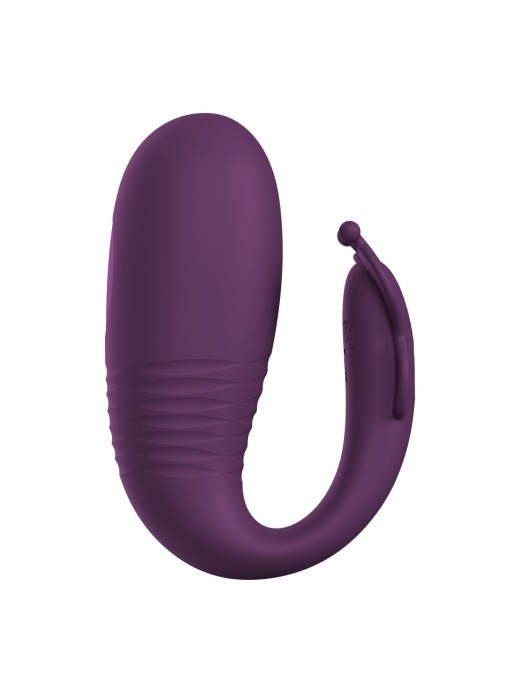 Фиолетовый интерактивный вибростимулятор с поступательными движениями Klay - Baile
