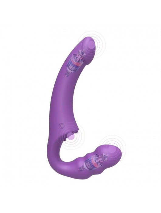 Фиолетовый безремневой страпон Straples Strap-On Dildo - Erokay - купить с доставкой в Ноябрьске