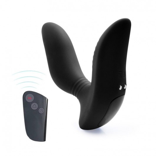 Черный вибромассажер простаты 3,5’’ Remote Control Curve P-spot Massager - 12 см. - Erokay - в Ноябрьске купить с доставкой