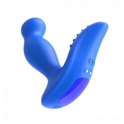 Синий вибромассажер простаты 3,5’’ Remote Control P-spot Massager - 12,5 см. - Erokay - в Ноябрьске купить с доставкой