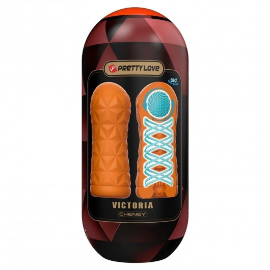 Оранжевый мастурбатор Victoria - Baile - в Ноябрьске купить с доставкой