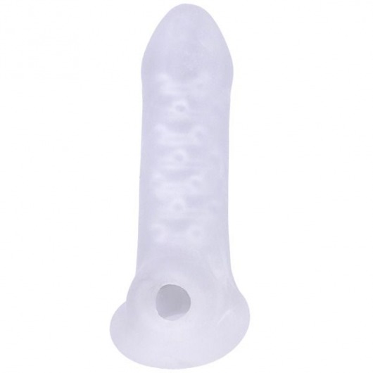 Тонкая насадка-удлинитель с подхватом мошонки Jacked Up - Doc Johnson - в Ноябрьске купить с доставкой