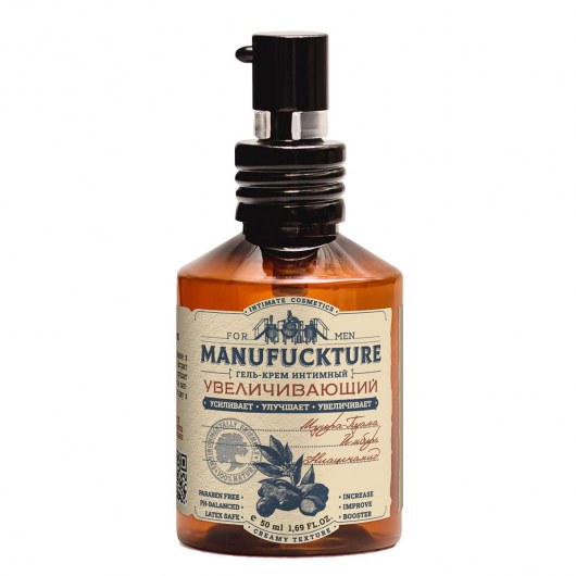 Интимный гель-крем для мужчин с увеличивающим эффектом - 50 мл. - MANUFUCKTURE - купить с доставкой в Ноябрьске