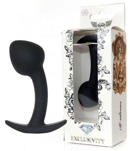 Черная анальная втулка Curved - 9 см. - Boys of Toys