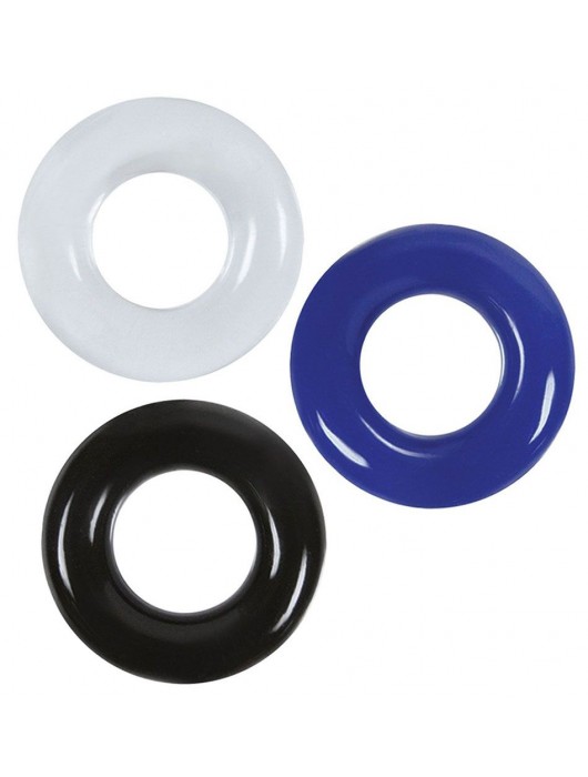 Набор из 3 эрекционных колец без рельефа - Boys of Toys - в Ноябрьске купить с доставкой