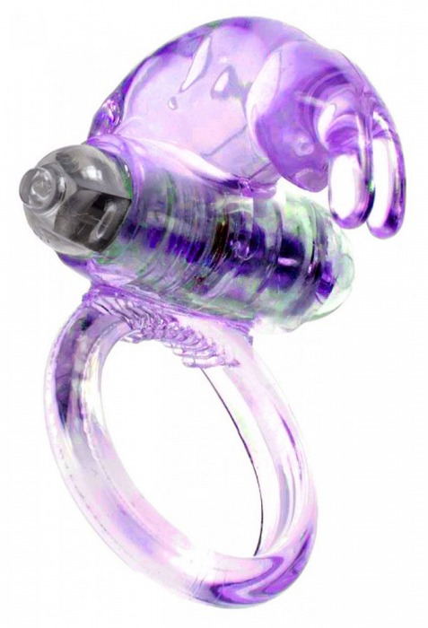Сиреневое эрекционное виброкольцо с клиторальным зайчиком - Boys of Toys - в Ноябрьске купить с доставкой