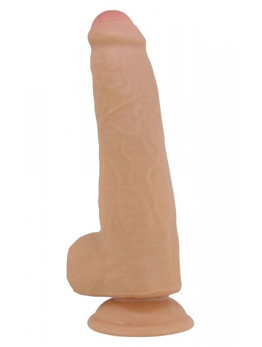 Телесный фаллоимитатор с подвижной кожей Draco - 23,3 см. - Baile